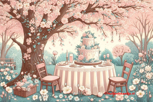 Ansichtkaart Bloesem Taart