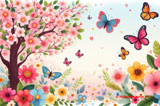 Ansichtkaart Vlindertuin