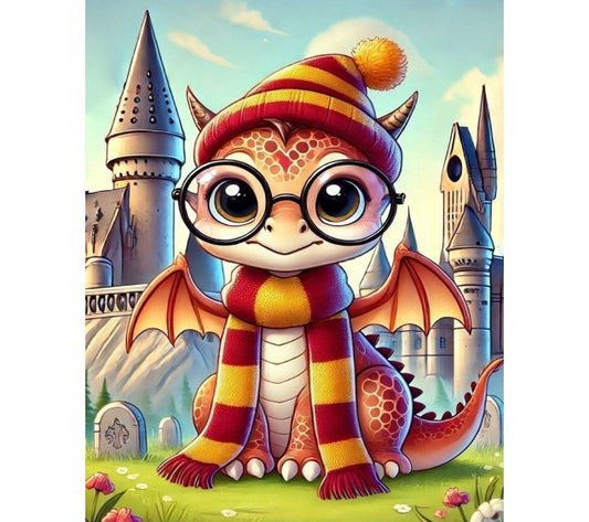 Ansichtkaart Harry Potter draak met muts