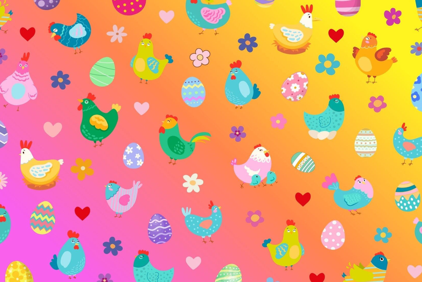 Ansichtkaart Happy Chicken, paaskaart