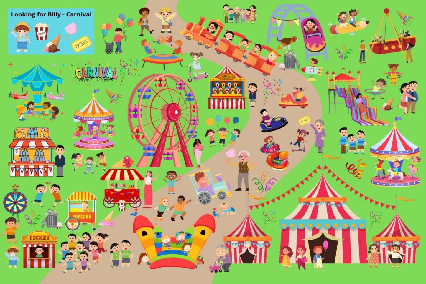 Zoek ansichtkaart Looking for Billy - Carnival, Postcrossing