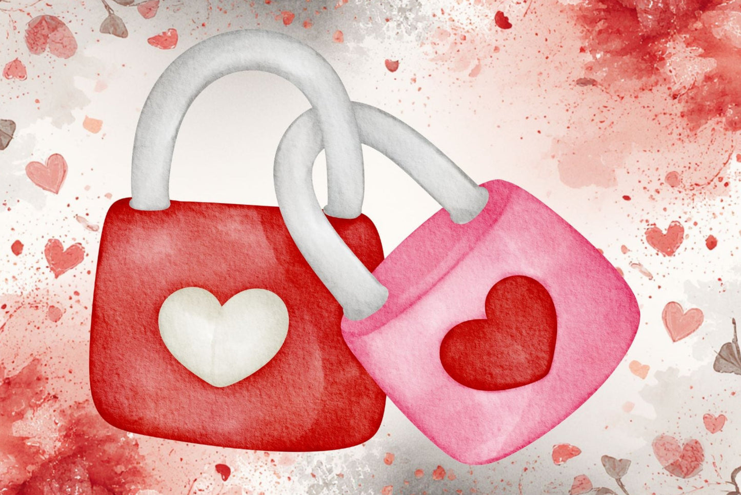 Ansichtkaart Vergrendelde liefde, Valentijnsdag