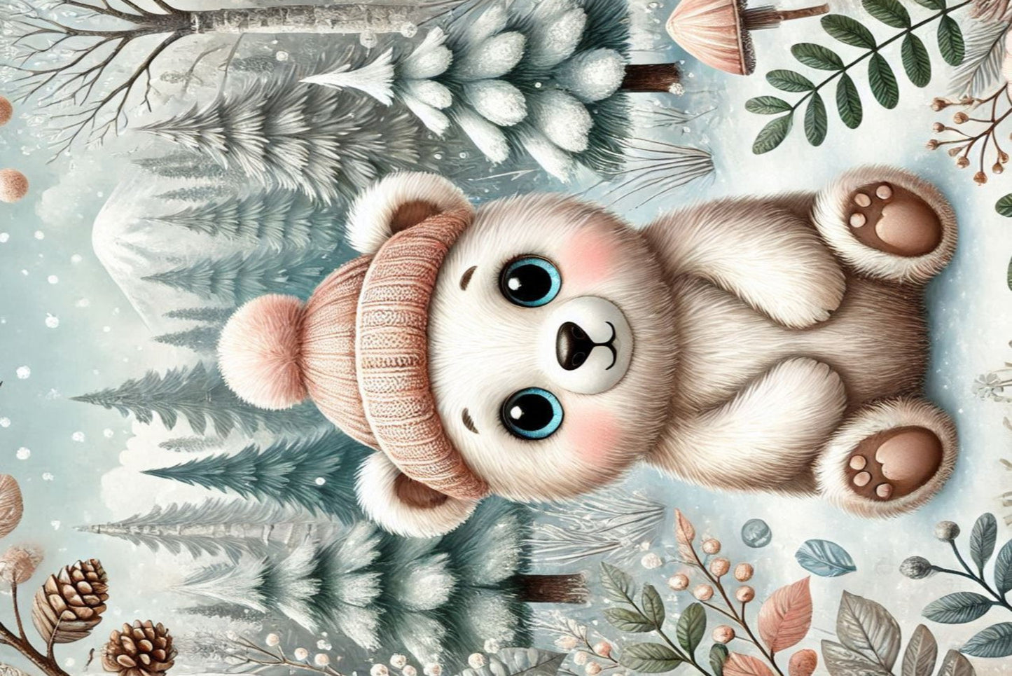 Ansichtkaart Winterdieren IJsbeer