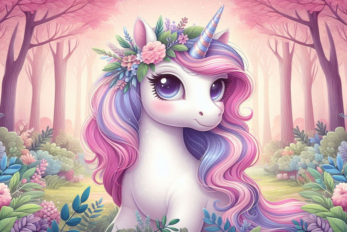 Ansichtkaart Eenhoorn Flower