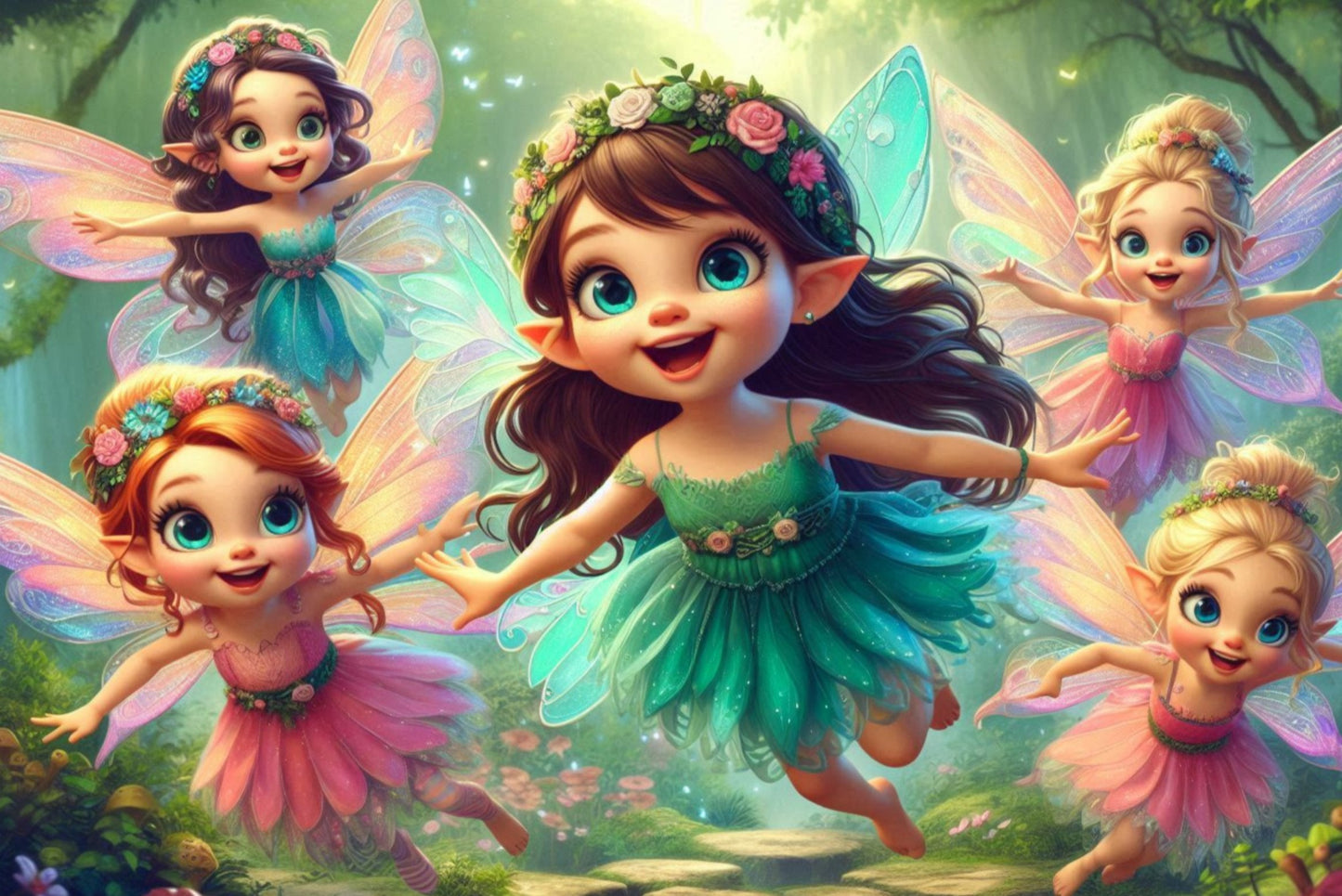 Ansichtkaart elfjes 5