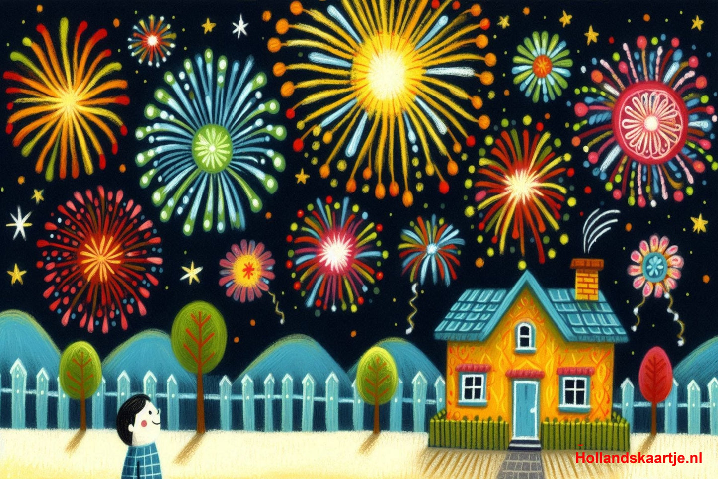 Ansichtkaart Gelukkig Nieuwjaar