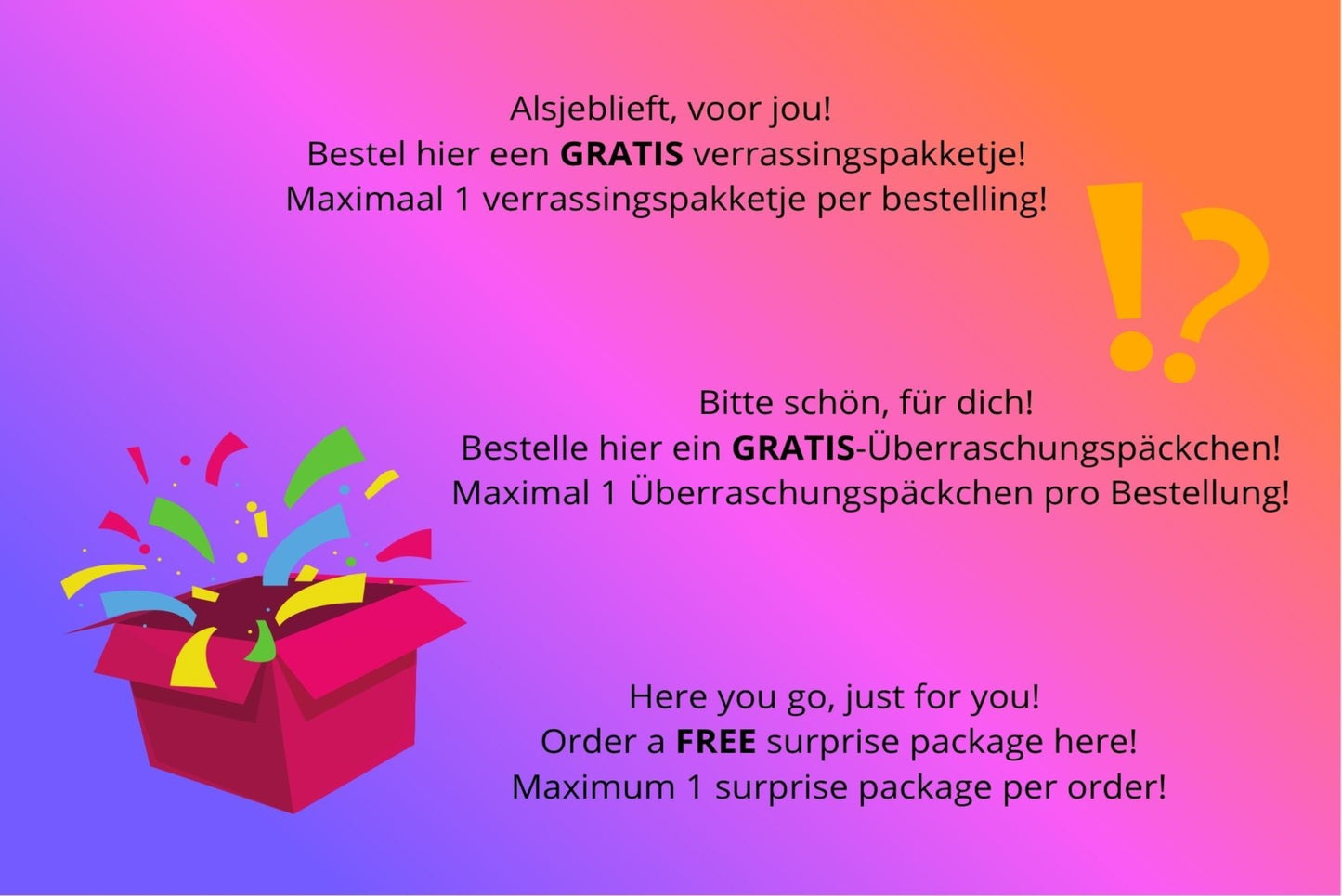GRATIS Verrassingspakketje