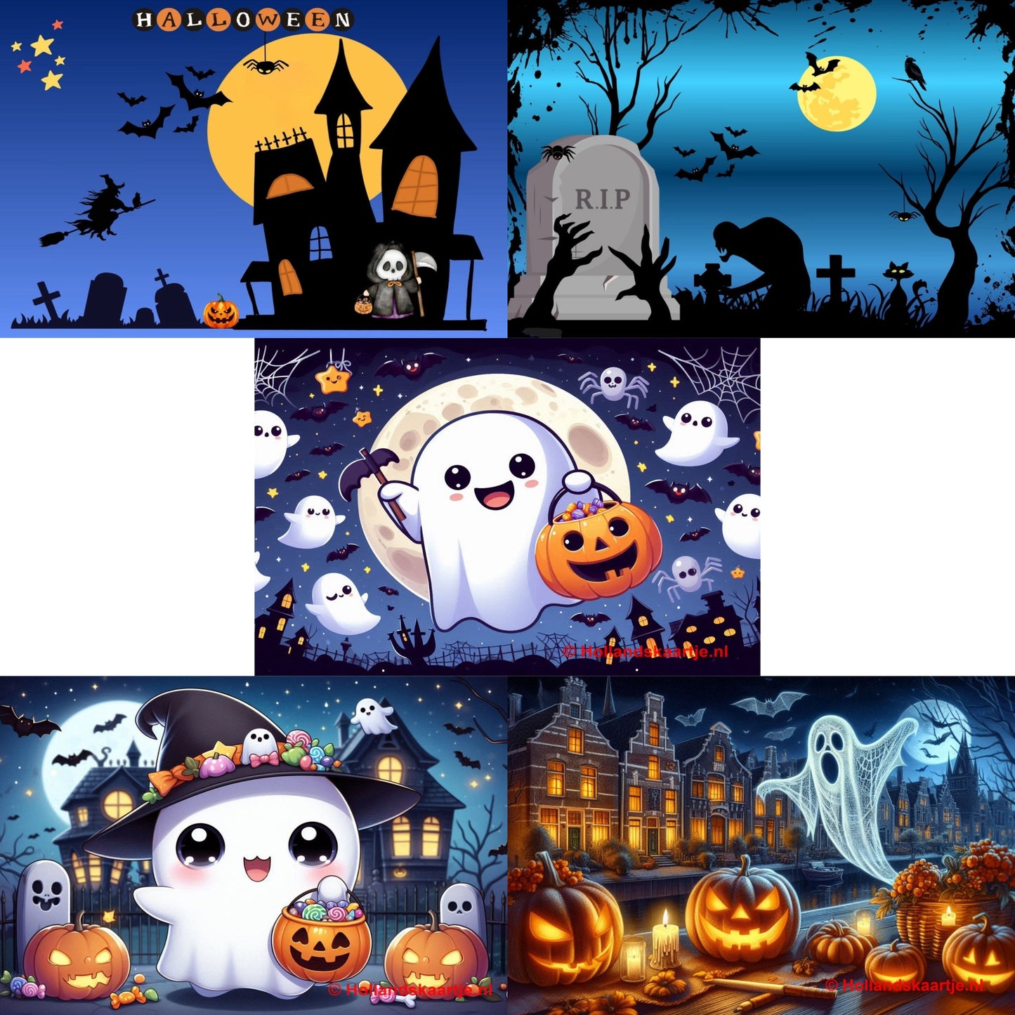 Set mit 10 'Halloween'-Postkarten 2.0