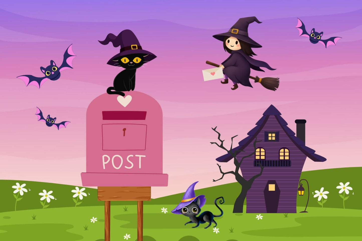 Ansichtkaart Heksenpost