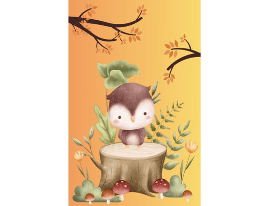 Ansichtkaart Herfst uiltje