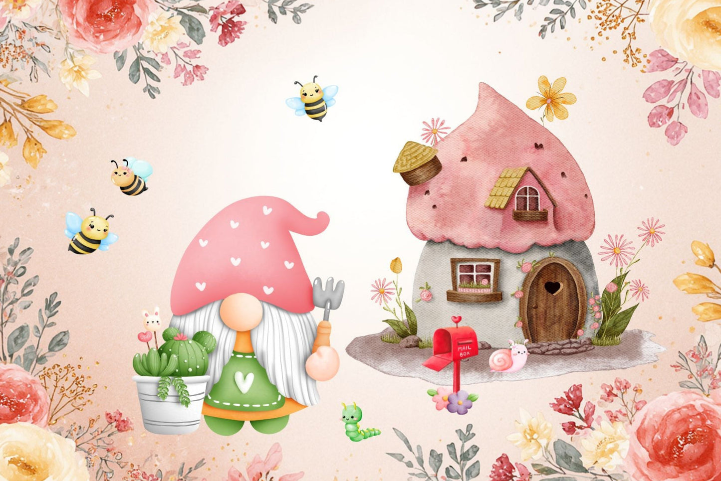 Ansichtkaart Home Sweet Gnome