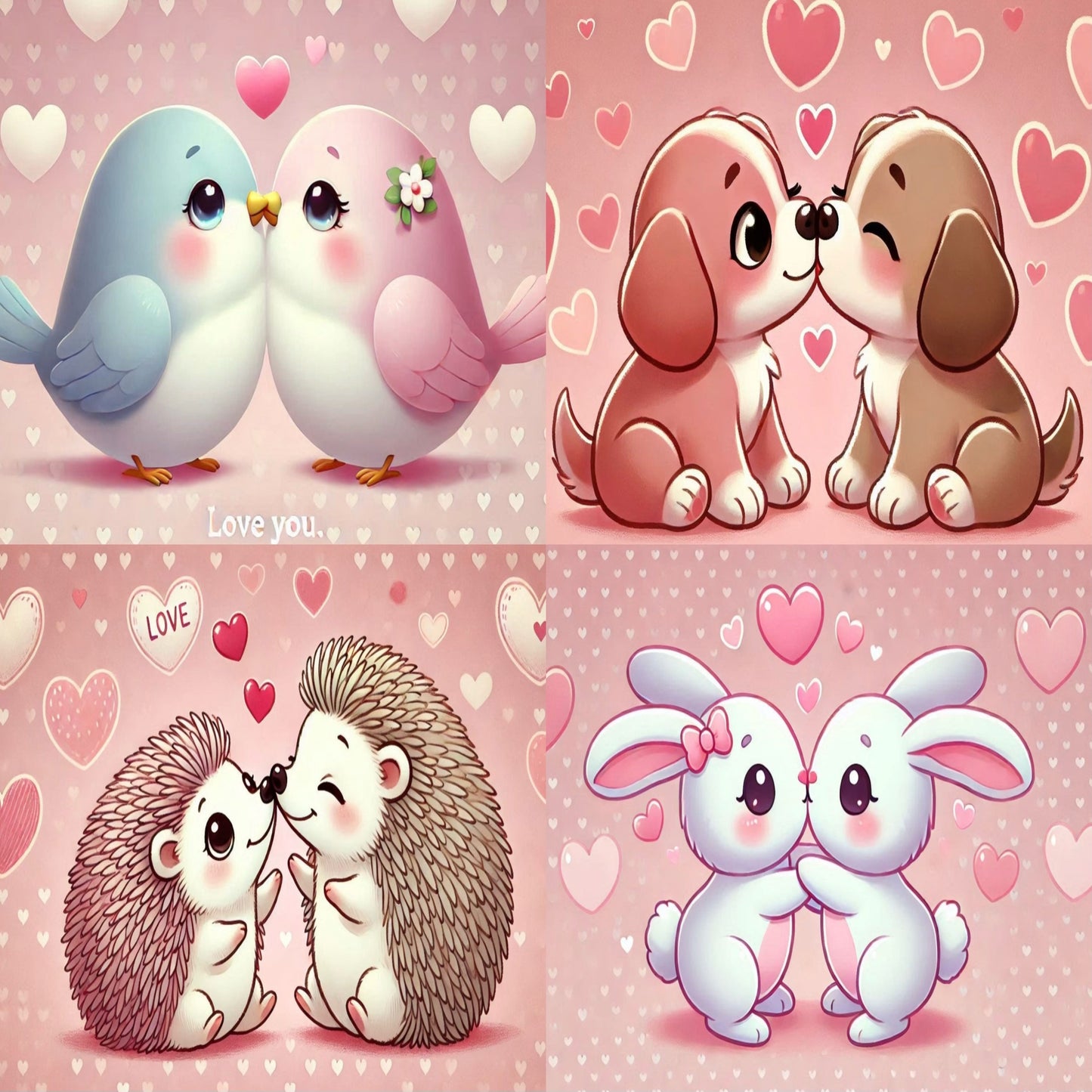 Ansichtkaarten set Ik hou van jou