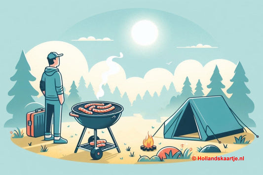 Ansichtkaart Vakantie bbq, postcrossing