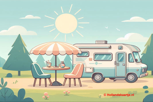 Ansichtkaart Vakantie camper postcrossing
