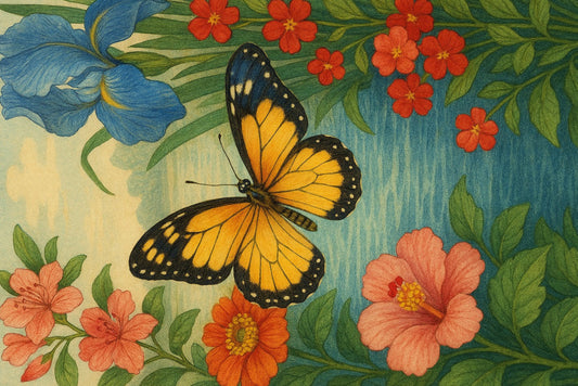 Ansichtkaart Aan de Waterkant Vlinder