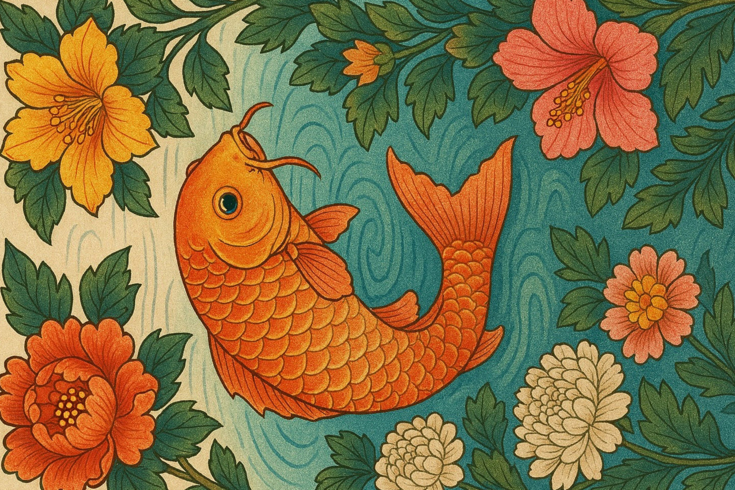 Ansichtkaart Aan de waterkant Karper