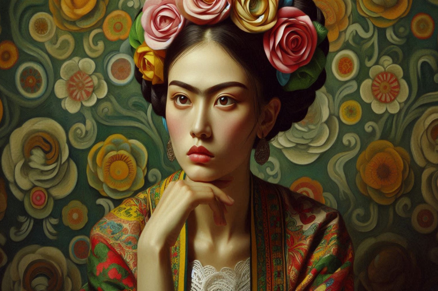 Ansichtkaart Aziatisch Meisje