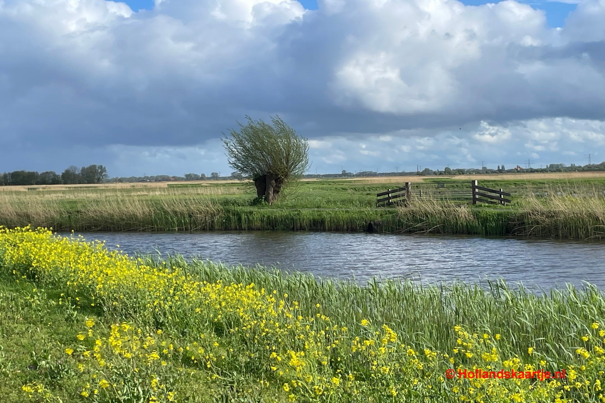 Ansichtkaart Binnenveldse Hooilanden met hekje Postcrossing