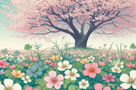 Ansichtkaart Bloemenveld