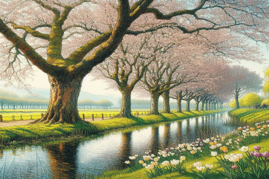 Ansichtkaart bomen in bloei