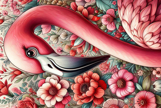 Ansichtkaart Flamingo