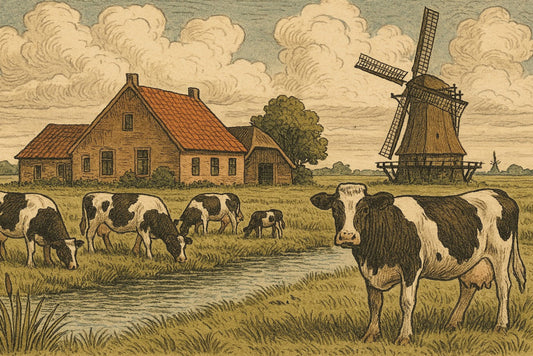 Ansichtkaart Landschap met koeien