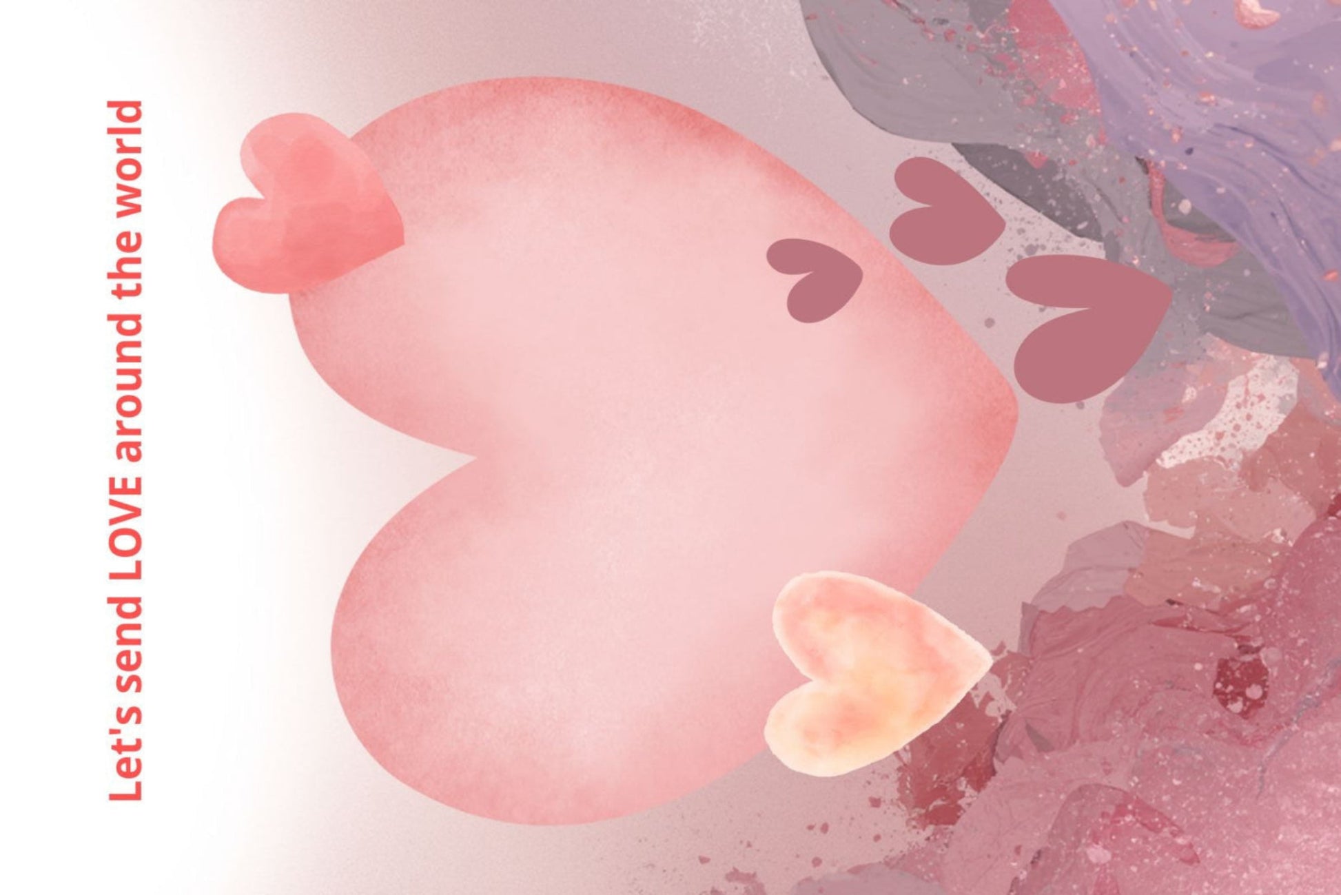 Ansichtkaart let';s send love