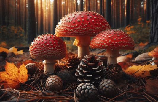 Ansichtkaart paddenstoelen