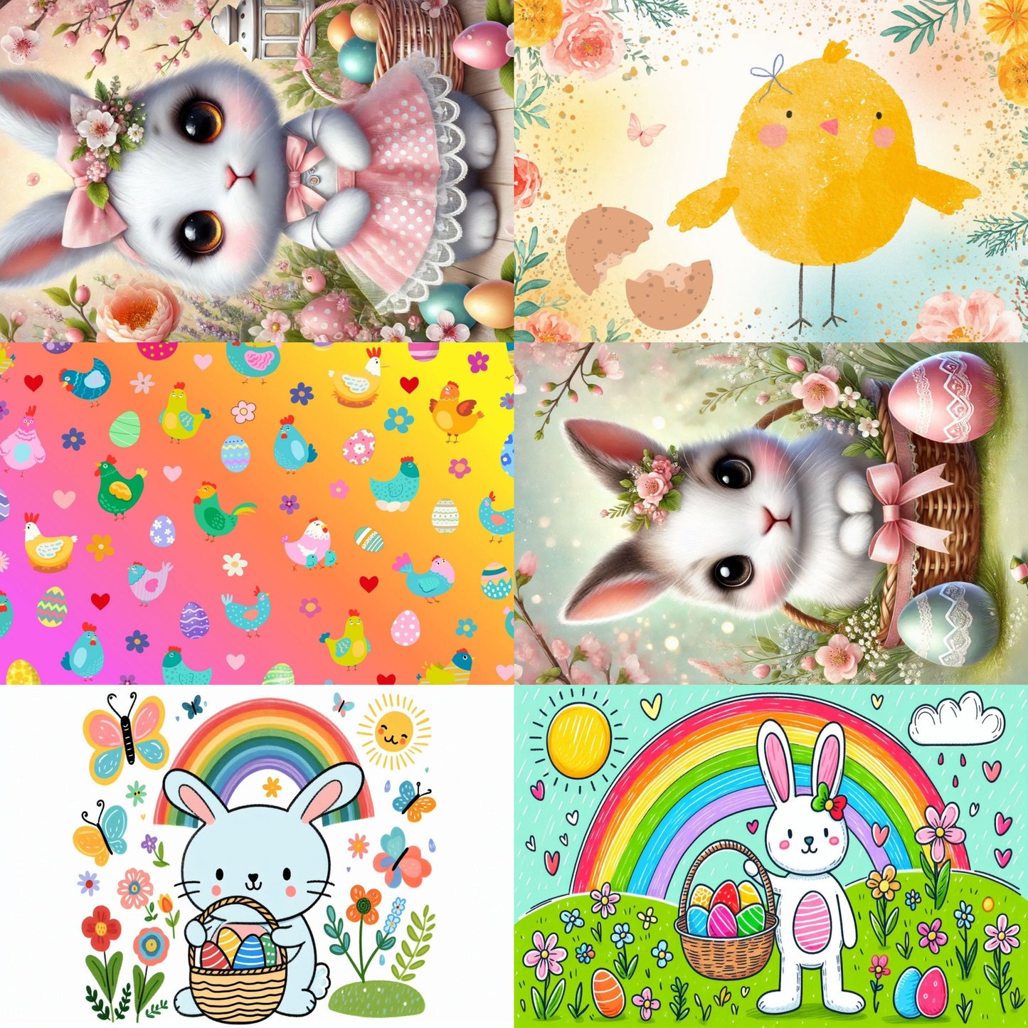 Ansichtkaartenset Pasen Mix
