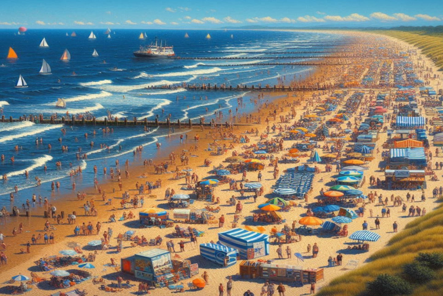 Ansichtkaart stranddag