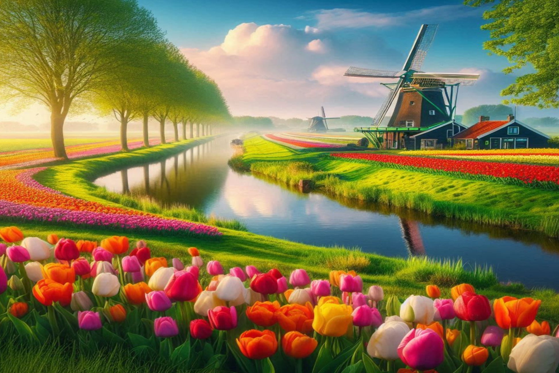 Ansichtkaart tulpenfeest