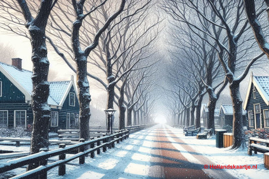 Ansichtkaart Winter in Nederland voor Postcrossing