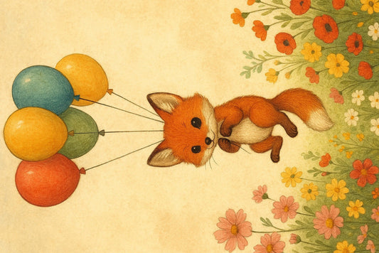 Ansichtkaart Zweven boven geluk