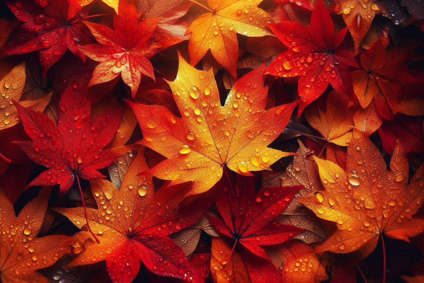 Ansichtkaart Herfstbladeren