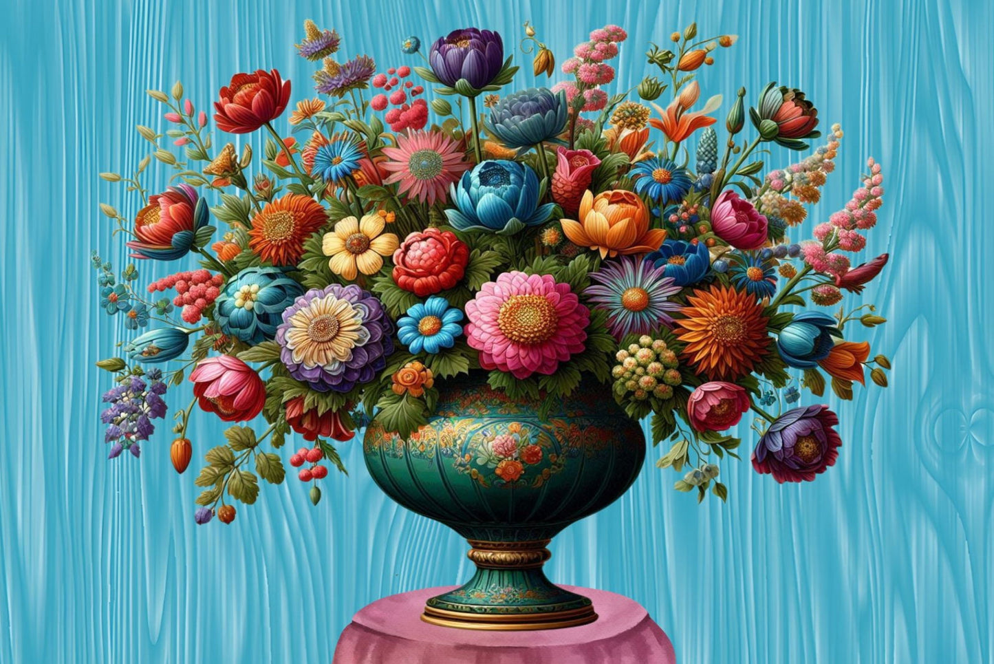 Ansichtkaart Vol in bloei