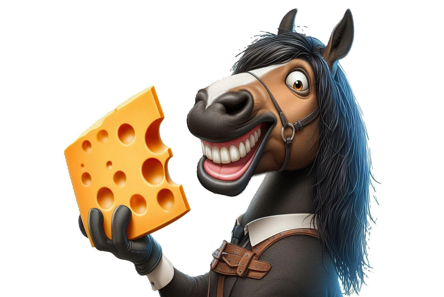 Ansichtkaart Blij paard