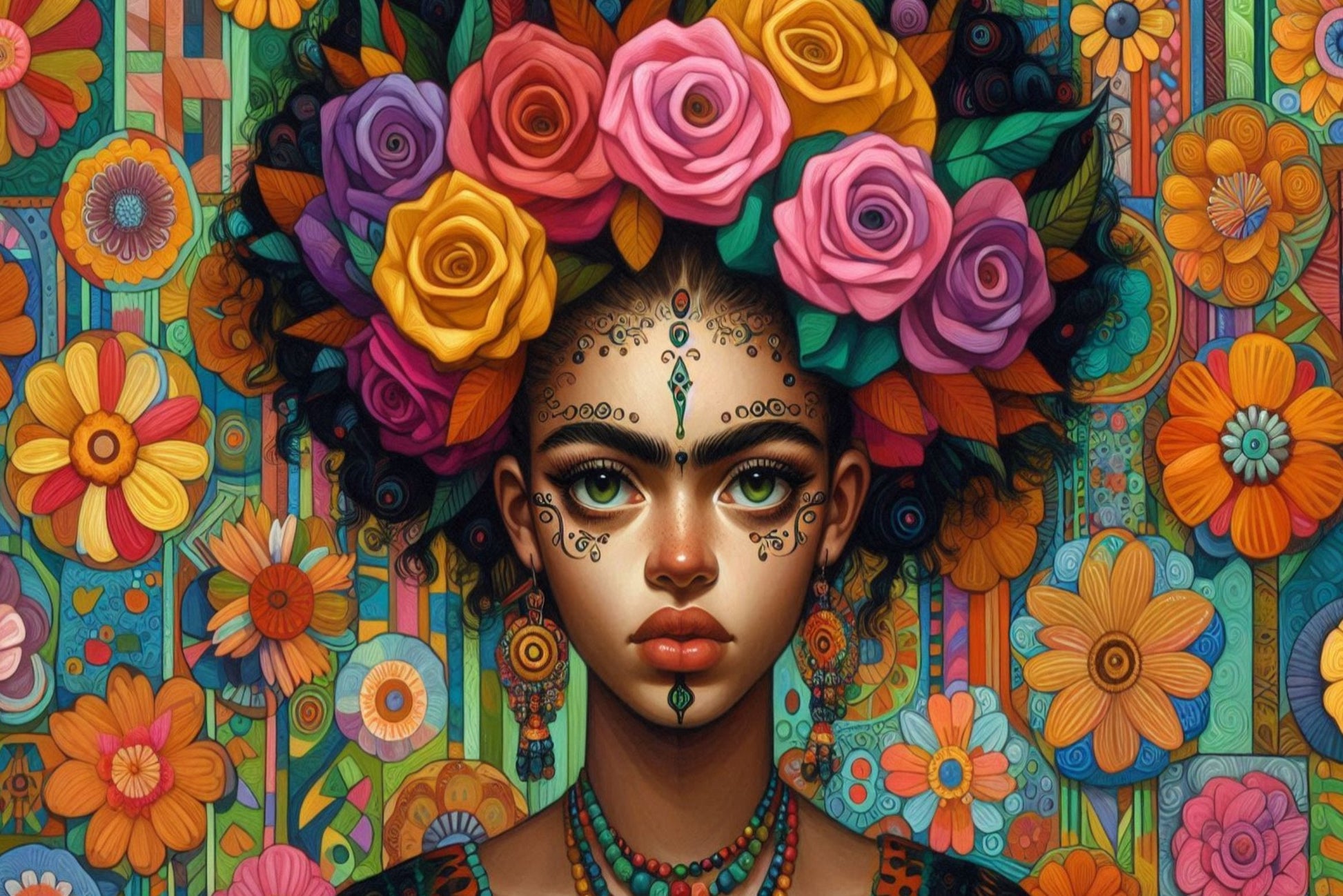 Ansichtkaart Bloemen explosie