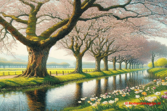 Ansichtkaart Bomen in bloei voor Postcrossing