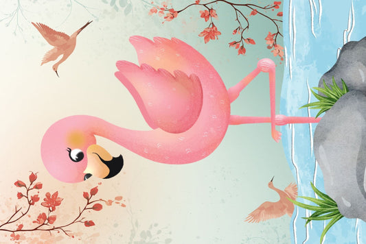 Ansichtkaart Cute Flamingo