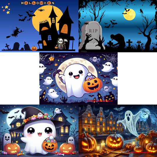 Set 'Halloween' ansichtkaarten 2.0, 10 stuks