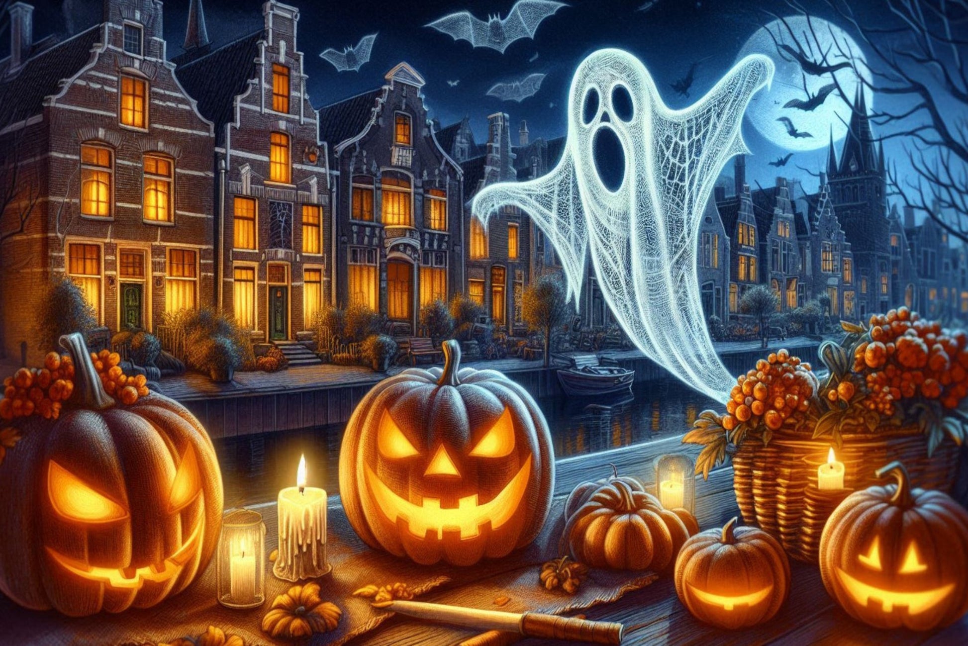 Ansichtkaart Halloween in Nederland