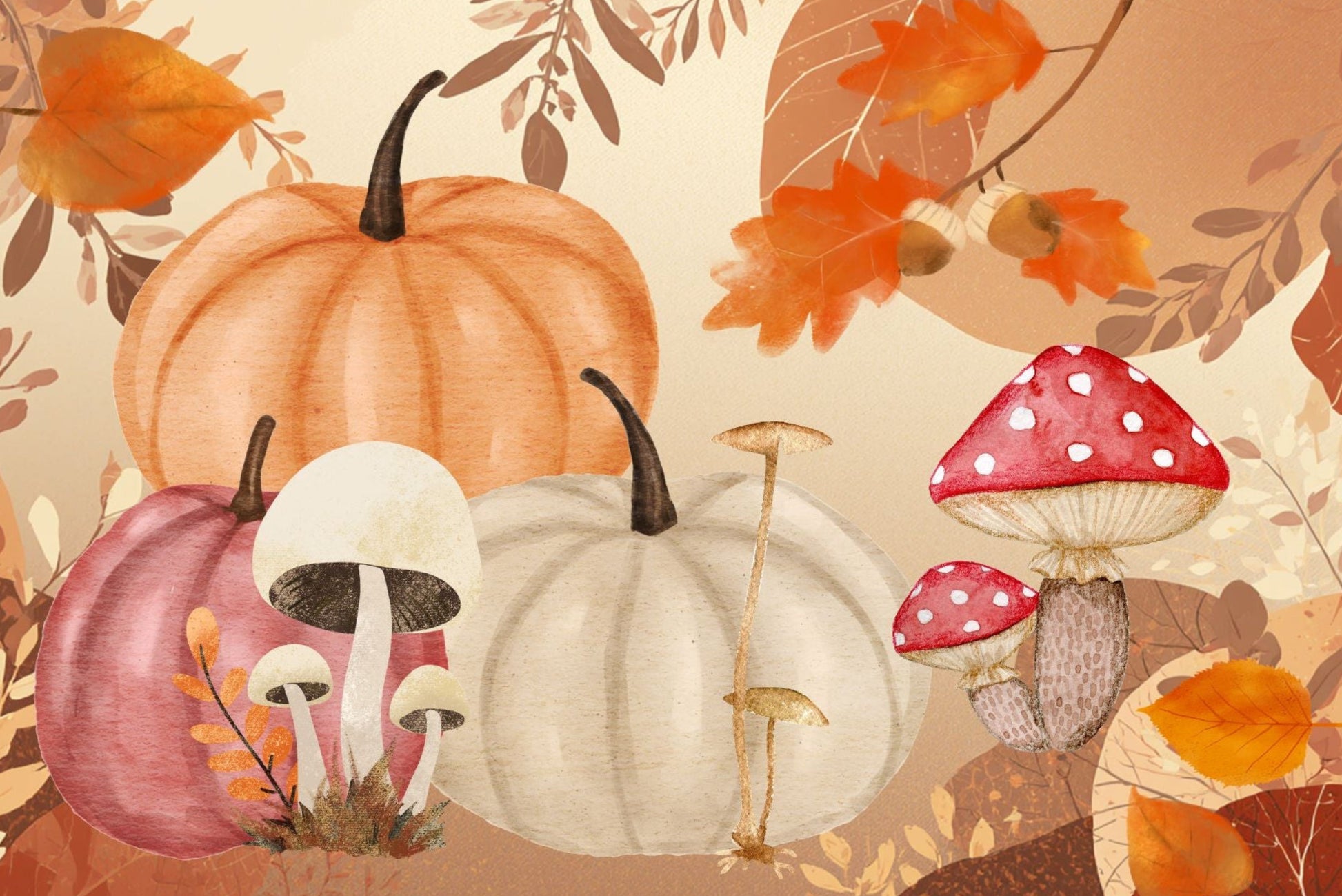Ansichtkaart Herfst Stilleven