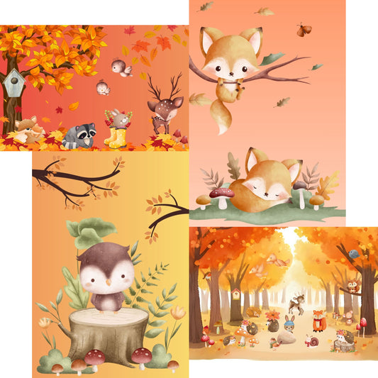 Ansichtkaartenset Herfstpracht voor Postcrossing