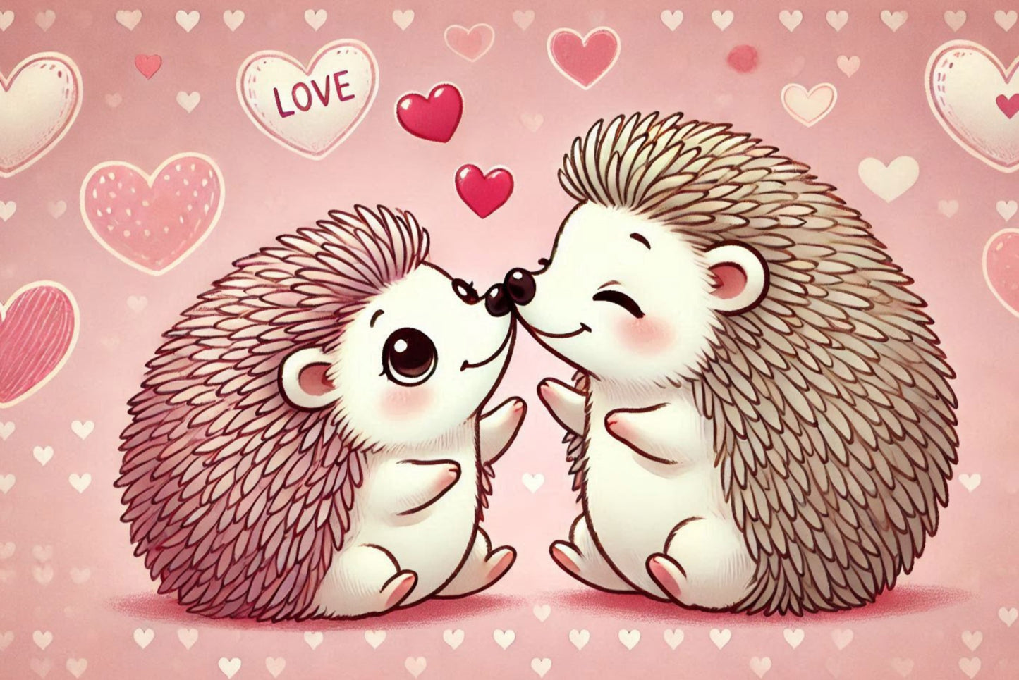 Ansichtkaart Ik hou van jou egeletjes