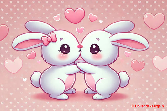 Postcard I love you - Bunnies