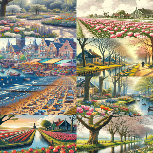 Set of 8 'Nice Weather' postcards