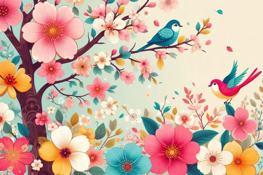 Ansichtkaart lentevogels