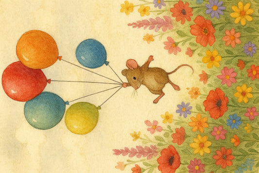 Ansichtkaart Op de wind van bloemen