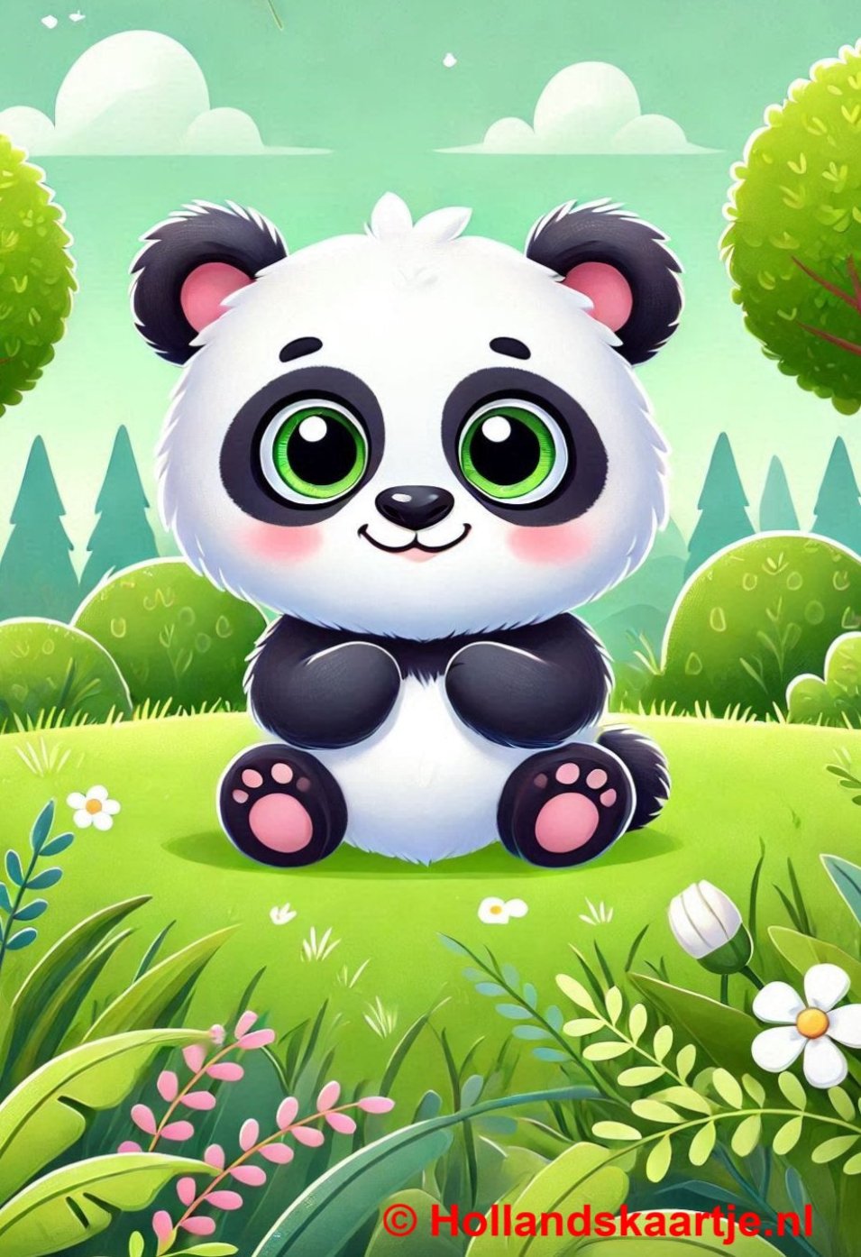 Minikarten Panda, 10 Stück