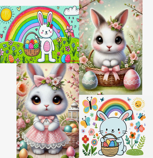 Set of 8 'Easter' postcards